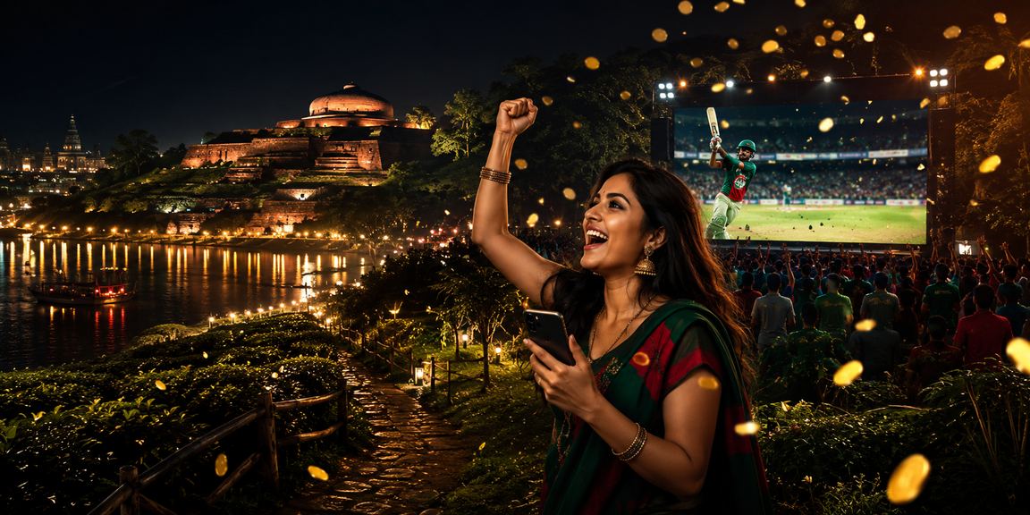 কুমিল্লার ক্রিকেট ম্যাচে মোবাইল বাজির দৃশ্য